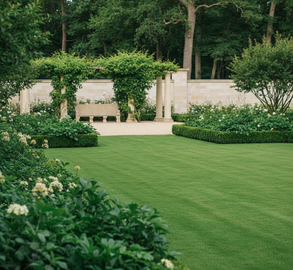 Välskött trädgård